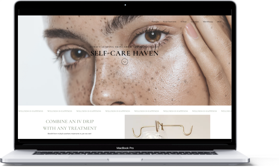Healthcare dashboard on laptop