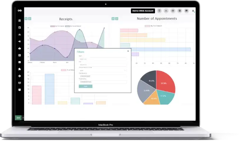 Clinic Management Software Dashboard