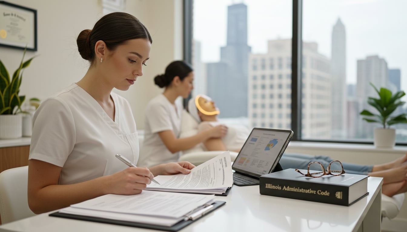 aesthetic license requirements in Illinois